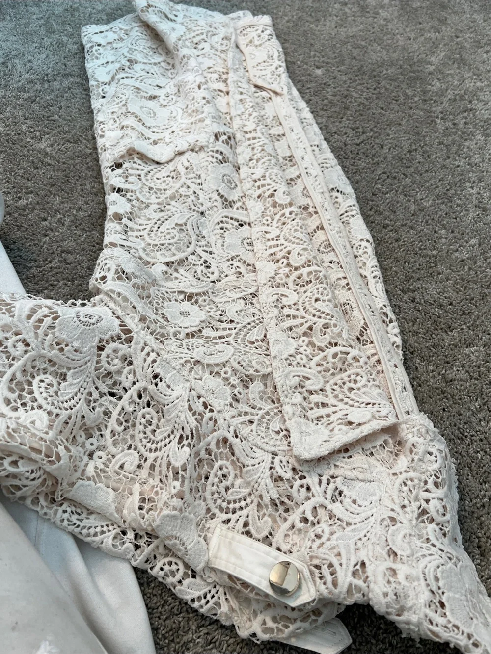 Chico's Cream Lace Trench Coat ‼️NO BELT - Picture 7 of 9